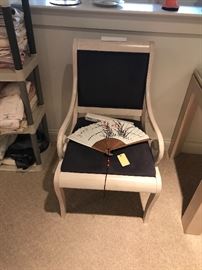 Frenarc Design Scroll Arm Chair With Deep Purple Micro Suede Upholstery ~ Two Available