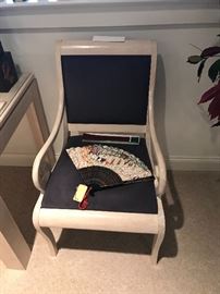 Frenarc Design Scroll Arm Chair With Deep Purple Micro Suede Upholstery ~ Two Available