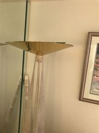 Vintage 1980's Torcheire ~ Brass and Stone Look