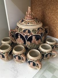 Original Gerzit Punch or Soup Bowl with 6 cups