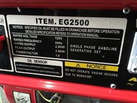 Pro Line Products Generator, 120V- 60hz -2.2kw Rated Output