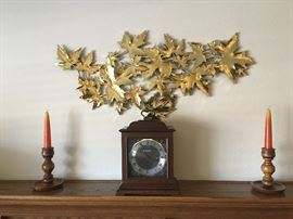 Mantle Clock & Wall Decor