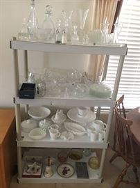 Misc. Serving - Milk glass