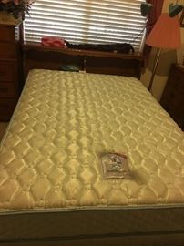 Queen Headboard/Bed - Queen Mattress Set