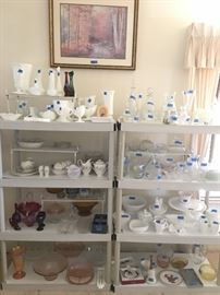 Misc. Milkglass, Fenton, Carnival Glass, Serving items