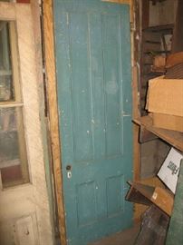 1860s Victorian Door in old blue paint