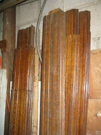 Quarter sawn oak molding for doors. 