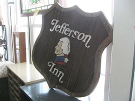 Vintage Double Sided Jefferson Inn sign