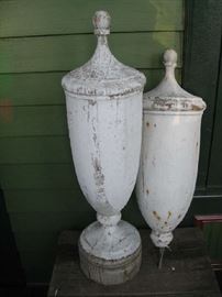 Large Wood Finials From Original Westwood Firehouse