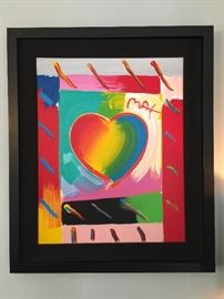 -Peter Max ‘Valentine’ acrylic on canvas circa 1998..
