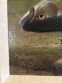 -Henry Leonidas Rolfe ‘Perch, Roach and Dace’ paint on panel circa 1875..