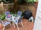 outdoor furniture and Weber grill