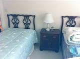 Drexell Chippendale twin beds and nightstand