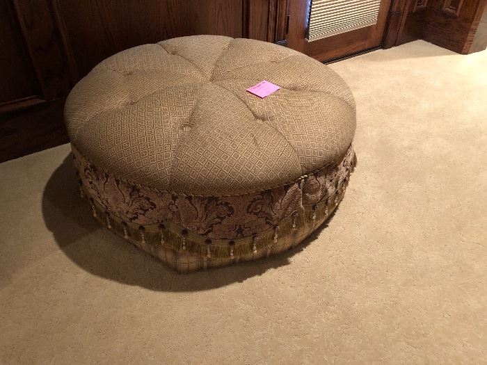 Upholstered custom ottoman
