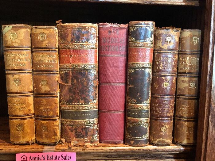Very old leather bound books