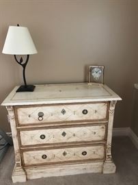 Painted antique chest