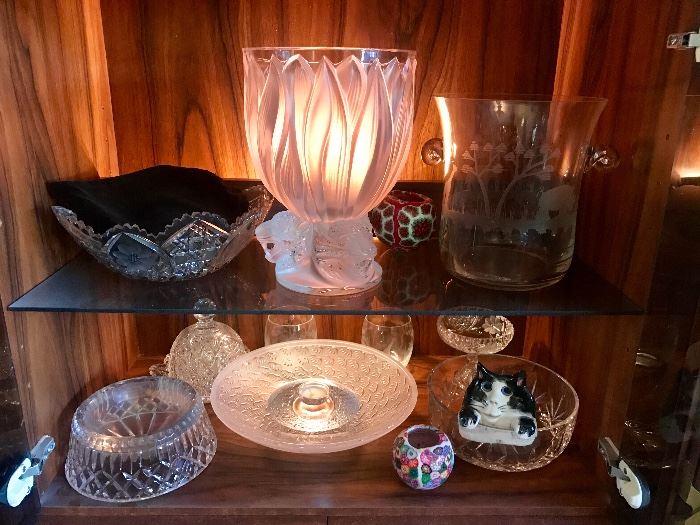 Lalique Vase and bowls