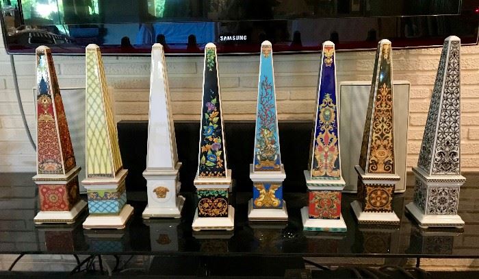 Set of Tall Versace Obelisks