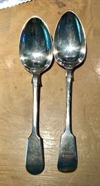 Sterling serving spoons