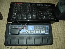 Vestax Mixer and Ibanez Guitar Multi-Processor PT5