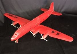 Vintage toys including tin, cast, and wood.