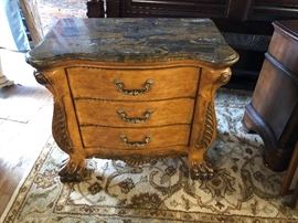 High-end marble top night stand.