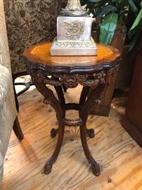 Pair of antique inlaid side tables.