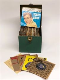 Vintage 45's from the 50's and 60's.