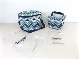 2 NEW Retired Thirty-One "Dotty Chevron" Bags/Caddies
