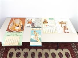 Lot of Vintage Girly Pin-Up Calendars
