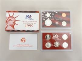 1999 US Mint 90% Silver Proof Set
