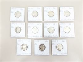 11 - US Gem Proof Jefferson Nickels 1992S - 2003S
