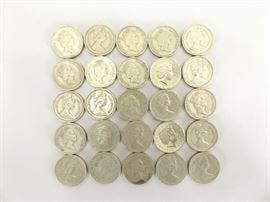 25 - British Pound Coins
