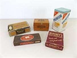 Lot of Vintage Boxes, and Tins
