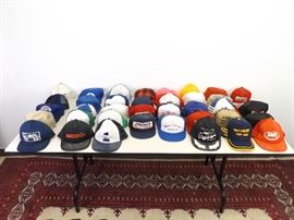 Large Collection of Vintage Trucker Hats

