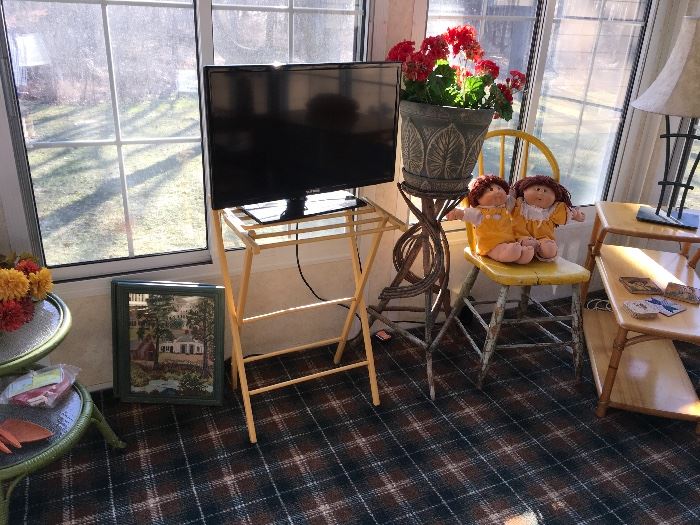 TV and plant stand