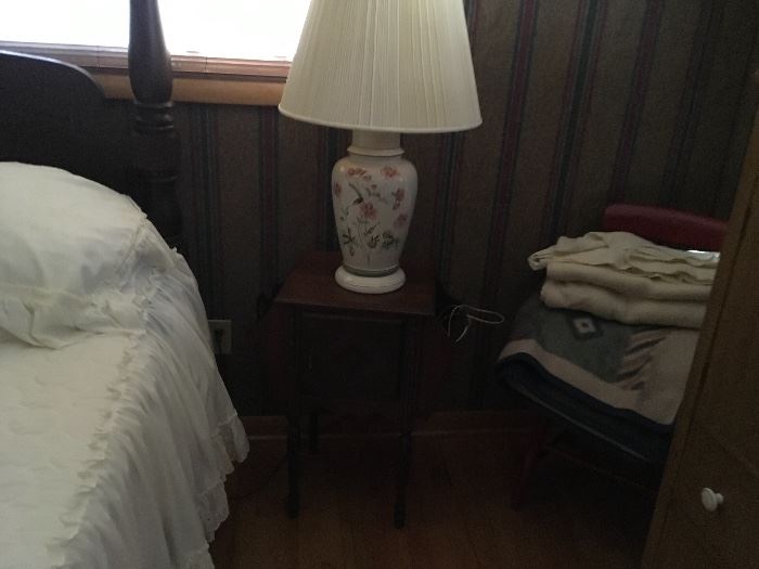 Antique table and great lamp