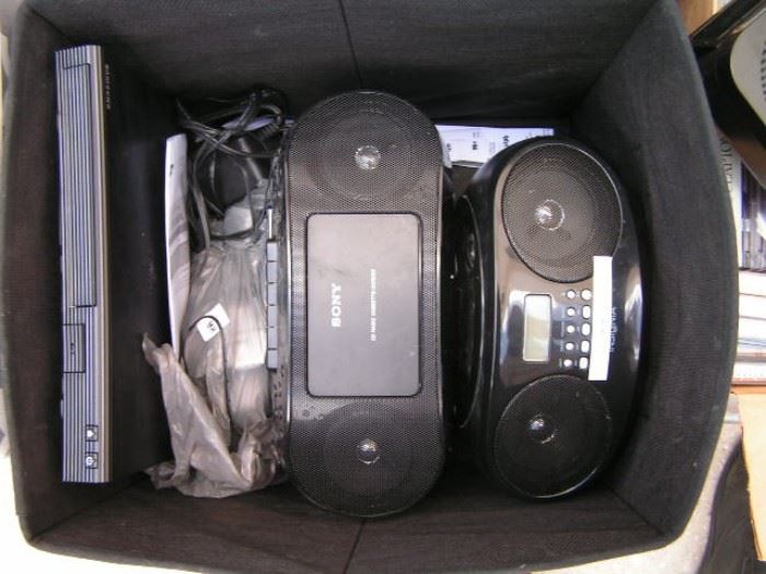 DVD player and small radio cd players