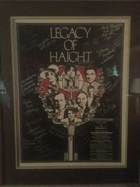 Legacy of Haight print.  Poster for local play, autographs of local artists in the local play