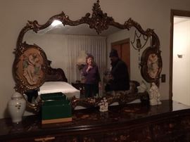 BEDROOM SET FROM ROMA FURNITURE - VENETIAN FRENCH IN-LAY&nbsp;