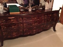 BEDROOM SET FROM ROMA FURNITURE - VENETIAN FRENCH IN-LAY&nbsp;