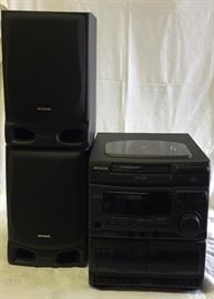 AIWA Stereo with 3 Disc CD Player, Dual Tape Player, Radio and Two Speakers
