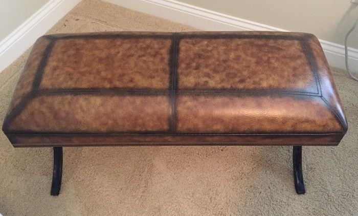 Leather Footstool/Bench