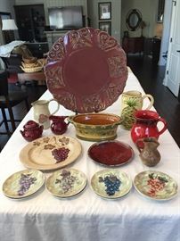 Lots of Color in these Beautiful Pieces, Pitchers in a variety of sizes