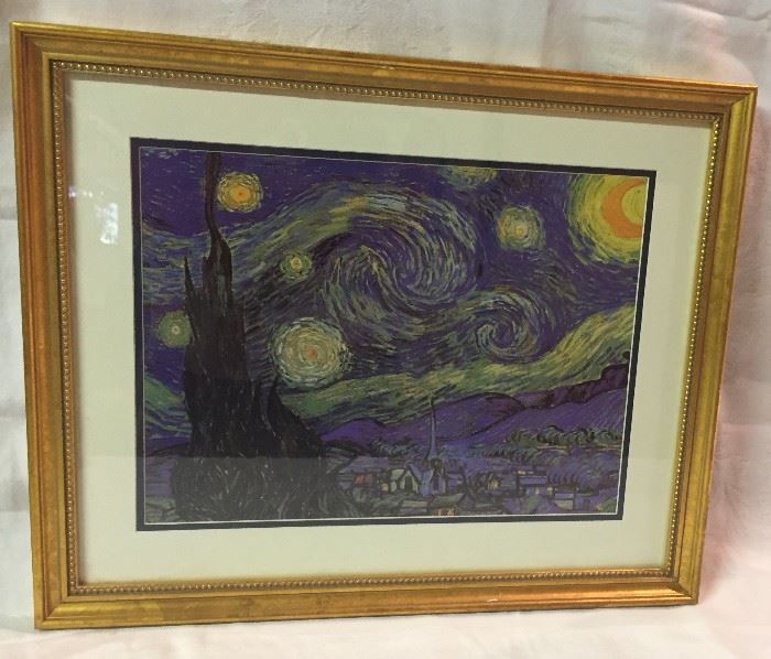Amanti Art Vincent Van Gogh "The Starry Night" Framed Print Art, from The Museum Collection Gallery Framed Artwork, uses long lasting fade resistant ink on lithographic paper