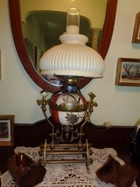 Circe 1880's Oil lamp converted to electric