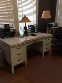 white painted desk