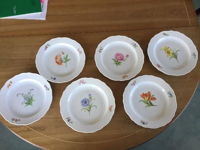 Meissen salad plates.