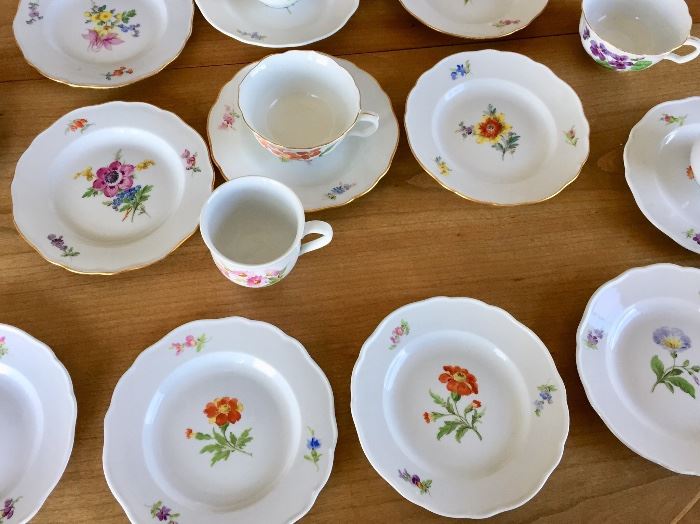 Meissen cups and saucers
