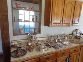 Silver Serving Sets and Misc Silver Pieces